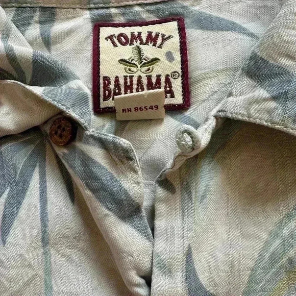 Vintage Tommy Bahama Palm Trees Hawaiian 100% Silk Shirt Size 2XL - Picture 3 of 7